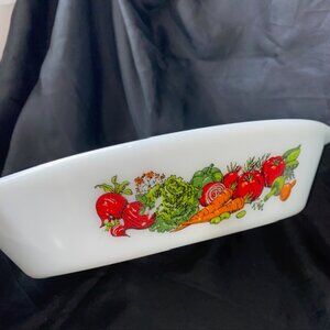 Glasbake Vintage Divided Casserole - Vegetable Medley - Circa 1970s